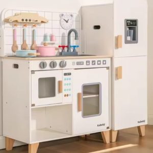 Multi-Functional Wooden Kitchen & Storage Station