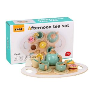 15-Piece Deluxe Wooden Afternoon Tea Set